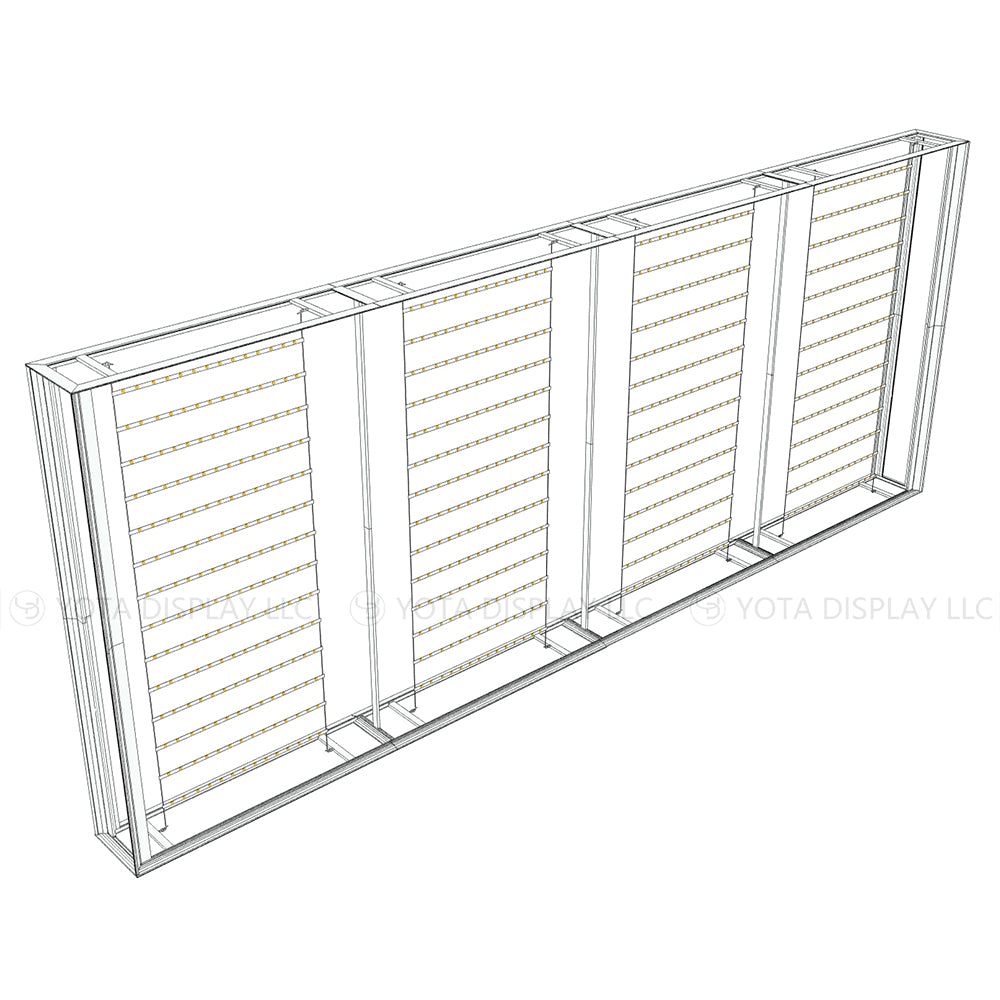 20'(L) x 1.3'(D) x 8'(H)