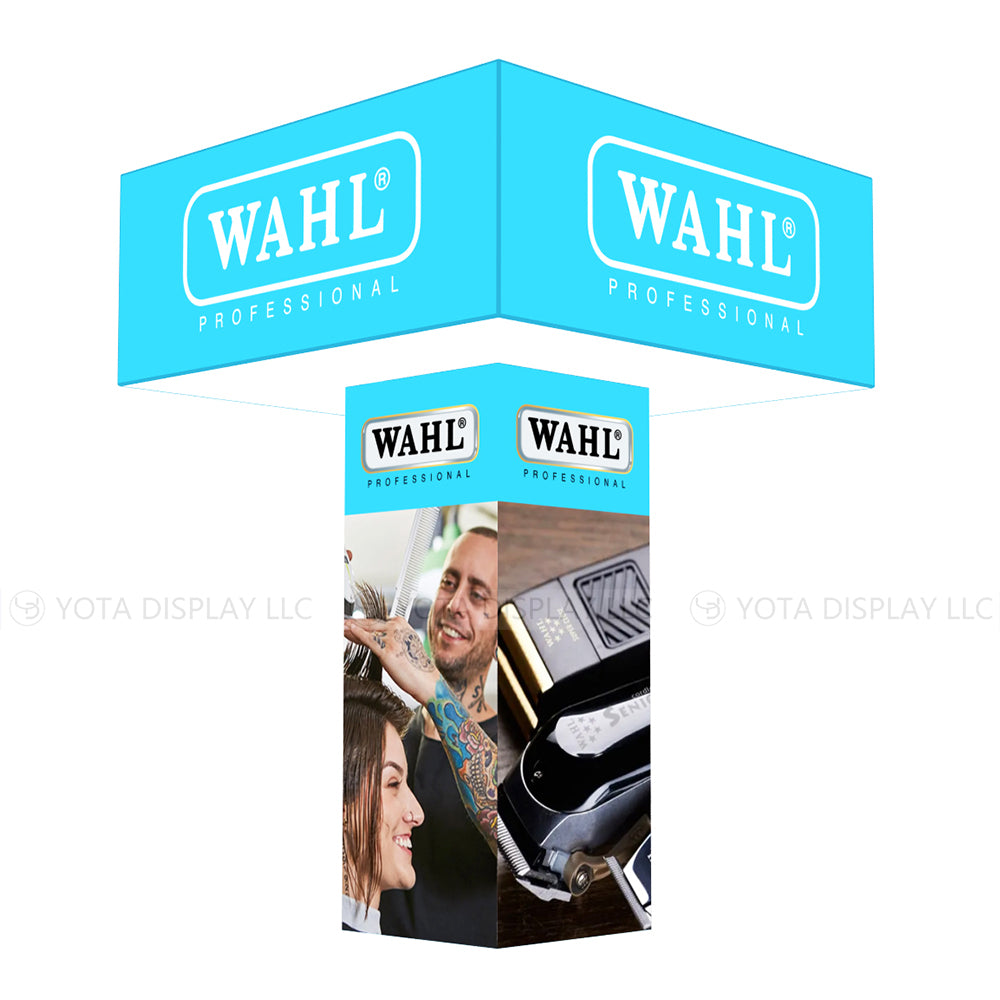 4'(L) x 4'(W) x 14'(H) with Square Sign